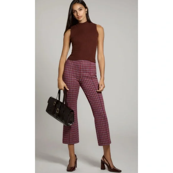 Anthropologie The Margot Plaid Pants M - Picture 4 of 16